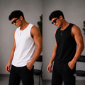 عرض الـTank Top (طقم قطعتين: 1 أسود + 1 أبيض)